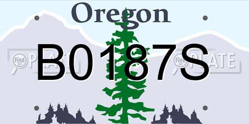 B0187S Oregon License Plate
