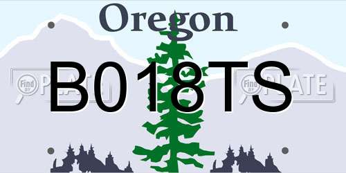 B018TS Oregon License Plate