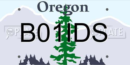B01IDS Oregon License Plate