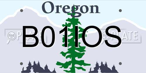 B01IOS Oregon License Plate