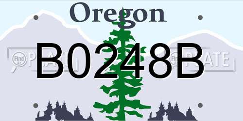 B0248B Oregon License Plate