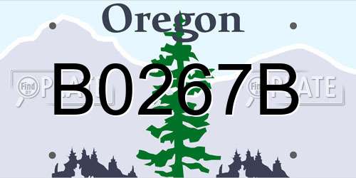 B0267B Oregon License Plate