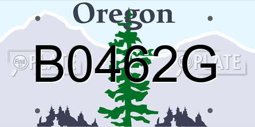 B0462G Oregon License Plate