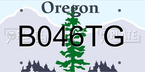 B046TG Oregon License Plate