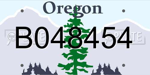 B048454 Oregon License Plate