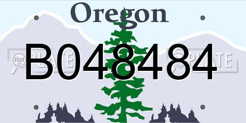 B048484 Oregon License Plate