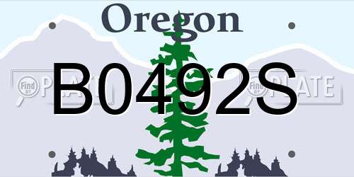 B0492S Oregon License Plate
