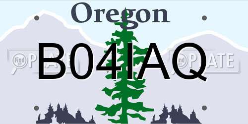 B04IAQ Oregon License Plate