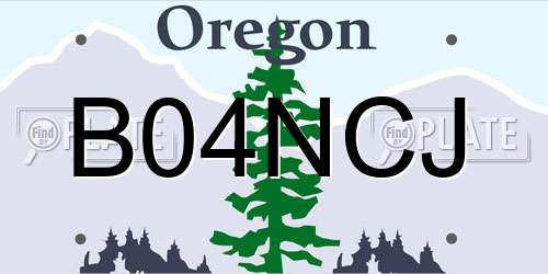 B04NCJ Oregon License Plate