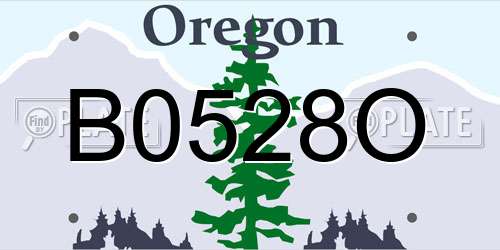 B0528O Oregon License Plate