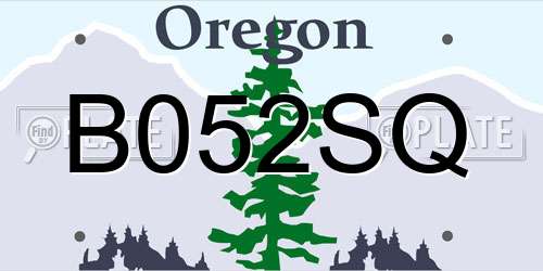 B052SQ Oregon License Plate