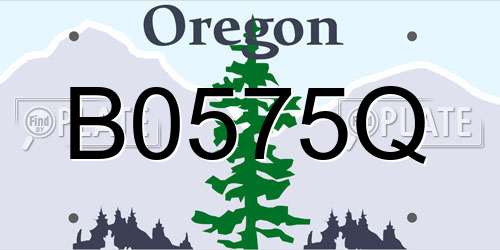 B0575Q Oregon License Plate
