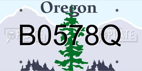 B0578Q Oregon License Plate