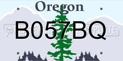B057BQ Oregon License Plate