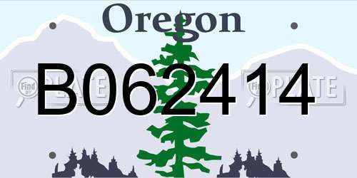 B062414 Oregon License Plate