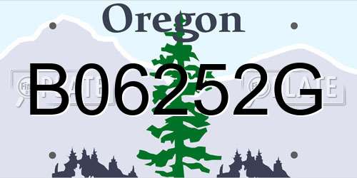 B06252G Oregon License Plate
