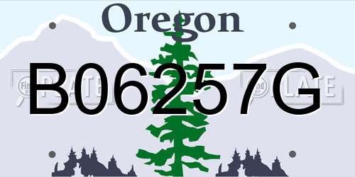 B06257G Oregon License Plate