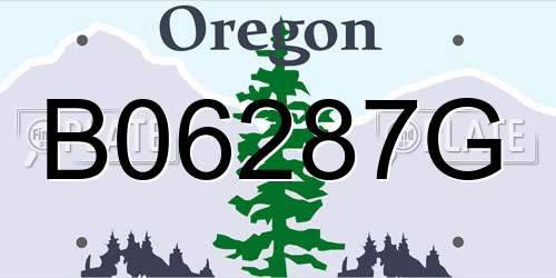B06287G Oregon License Plate