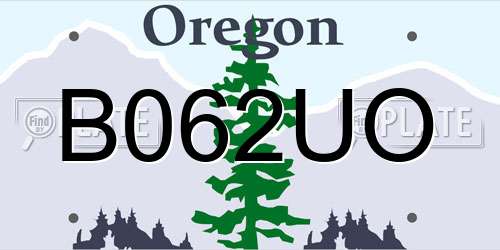 B062UO Oregon License Plate