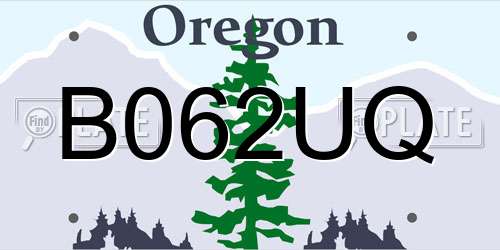 B062UQ Oregon License Plate