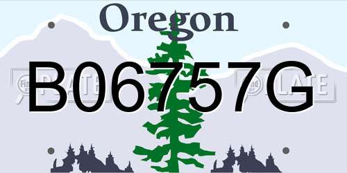 B06757G Oregon License Plate