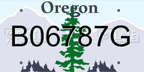 B06787G Oregon License Plate