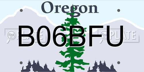 B06BFU Oregon License Plate