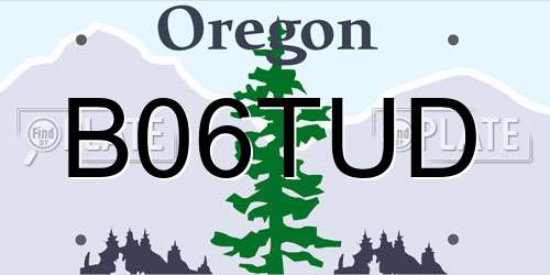 B06TUD Oregon License Plate
