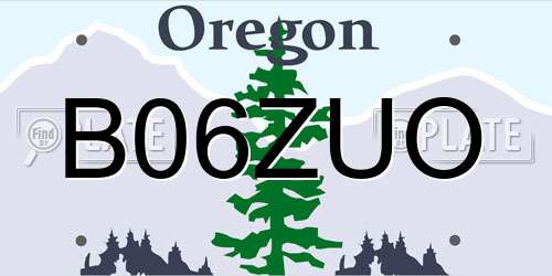 B06ZUO Oregon License Plate