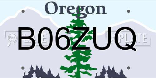 B06ZUQ Oregon License Plate