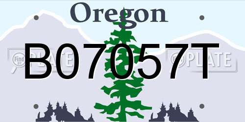 B07057T Oregon License Plate