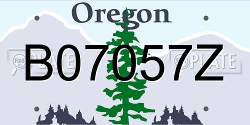 B07057Z Oregon License Plate