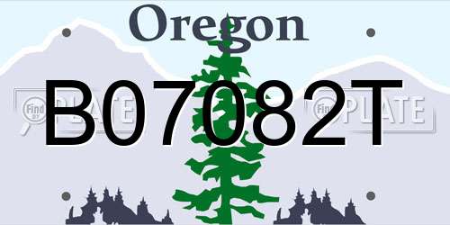 B07082T Oregon License Plate