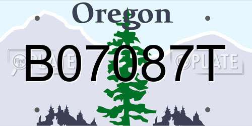 B07087T Oregon License Plate