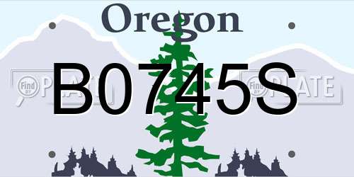 B0745S Oregon License Plate