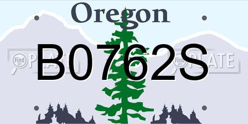B0762S Oregon License Plate