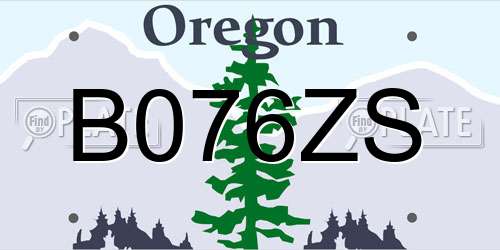 B076ZS Oregon License Plate