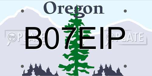 B07EIP Oregon License Plate