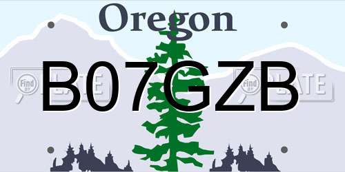 B07GZB Oregon License Plate