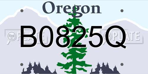 B0825Q Oregon License Plate