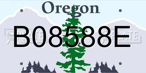 B08588E Oregon License Plate