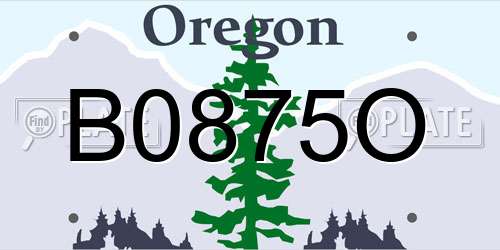 B0875O Oregon License Plate