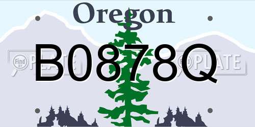 B0878Q Oregon License Plate