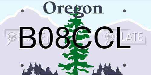 B08CCL Oregon License Plate