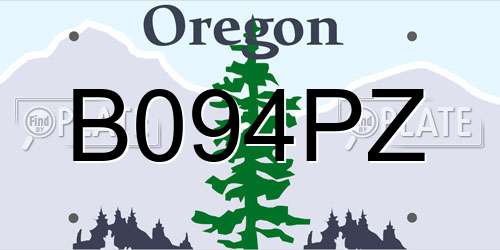 B094PZ Oregon License Plate