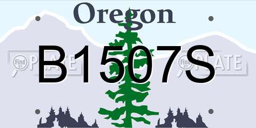B1507S Oregon License Plate