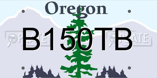 B150TB Oregon License Plate