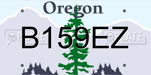 B159EZ Oregon License Plate