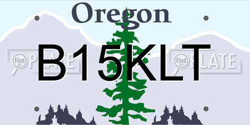 B15KLT Oregon License Plate