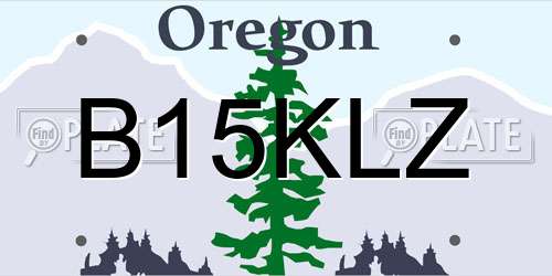 B15KLZ Oregon License Plate